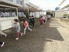 避難訓練のようす