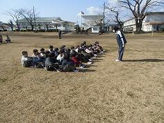 避難訓練のようす