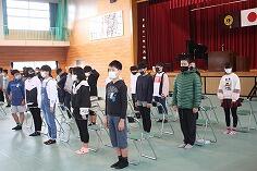 卒業式予行のようす