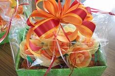 手作りのコサージュ