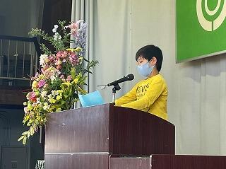 児童代表作文発表（5年生）