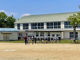 地震想定避難訓練の様子