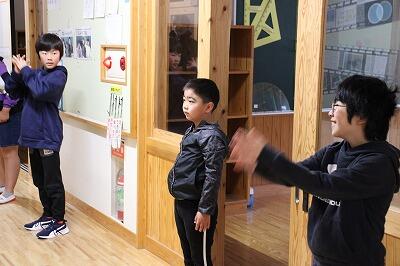 朝のストレッチタイム