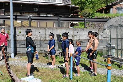 今年の水泳学習での目標を言います