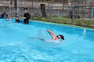 美しいフォームのクロールです