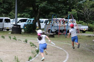 バトンを持って走る経験させたいですね