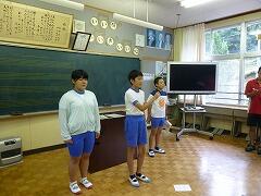 ６年生発表のようす
