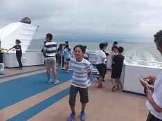 フェリーの上で