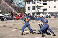 第５部による放水