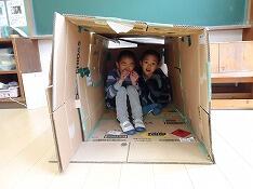 段ボールハウス作成