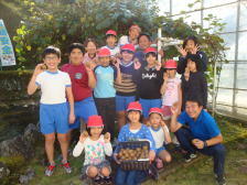 キウイの収穫のょうす