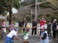 ５年生のもちつきのようす