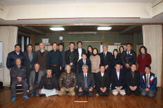 懇親会での記念撮影