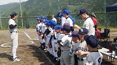 試合前のミーティング