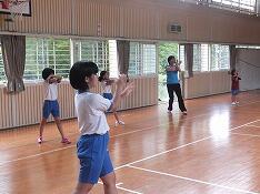 ひえつき節の練習のようす