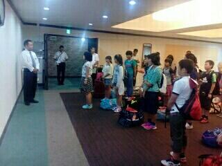 ホテル到着のあいさつ