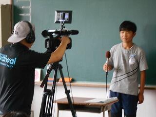 ６年生の撮影のようす