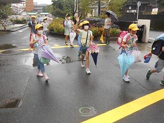 ９月１日朝のようす