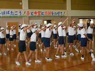 白団のかけ声のようす