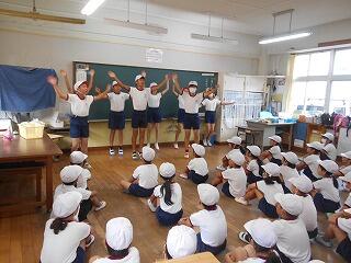 応援練習のようす