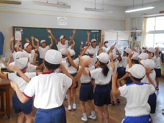 応援練習のようす