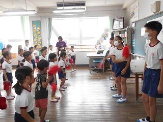 応援練習のようす