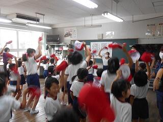 応援練習のようす