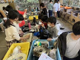 カレー作りのようす