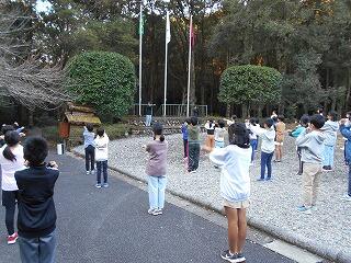 朝の集いのようす