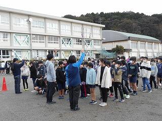 避難訓練のようす