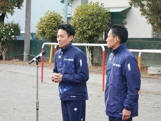 市田選手ご兄弟による授業のようす