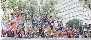 市町村対抗駅伝競走大会のようす