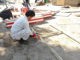 ＰＴＡ有志による奉仕作業のようす