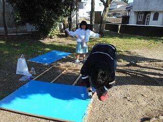 ＰＴＡ有志による奉仕作業のようす