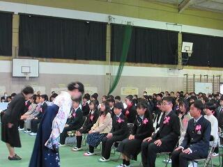 卒業式のようす