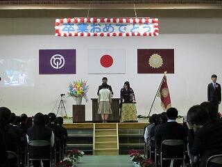 卒業式のようす