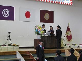 卒業式のようす
