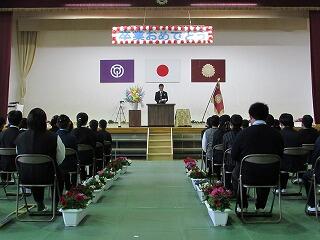 卒業式のようす