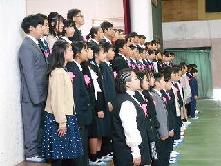 卒業式のようす