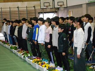 卒業式のようす