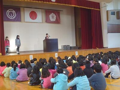 始業式児童発表