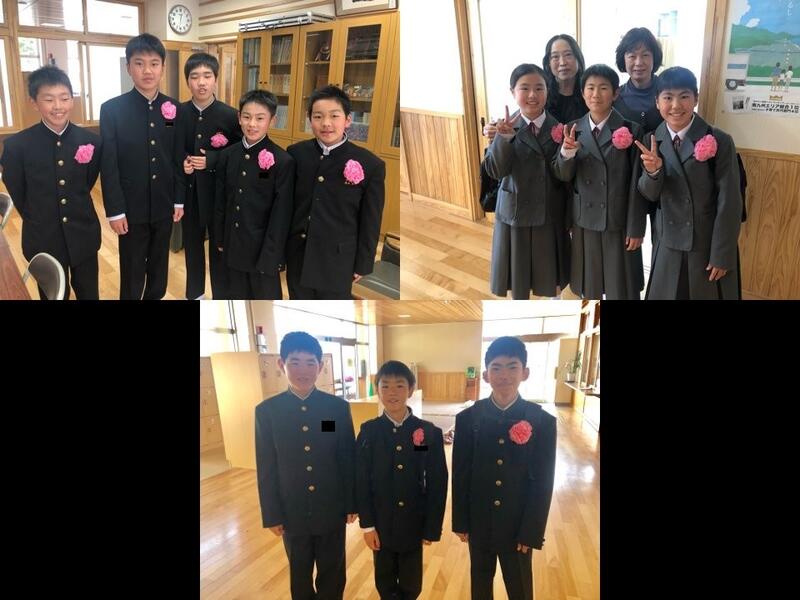 挨拶に来てくれた中学生