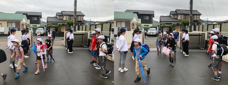 小中合同あいさつ運動１