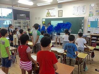 下級生に応援指導