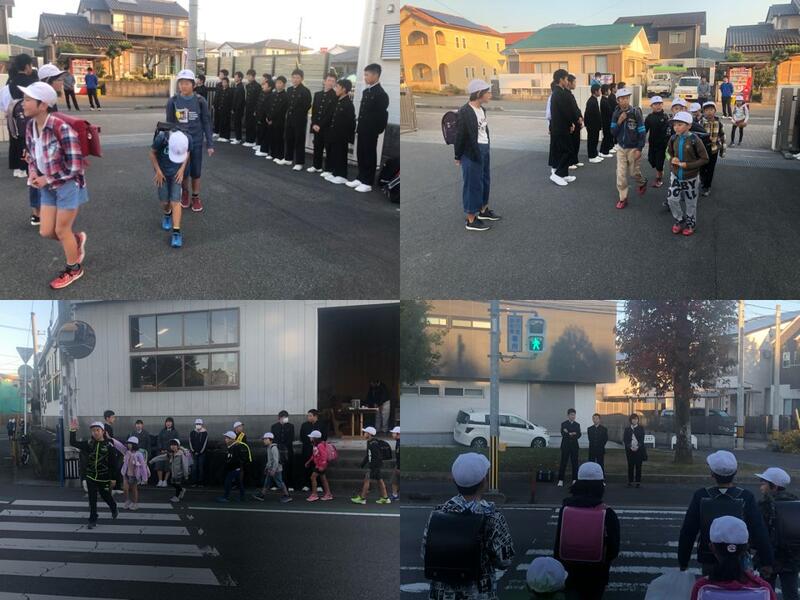 小中合同あいさつ運動