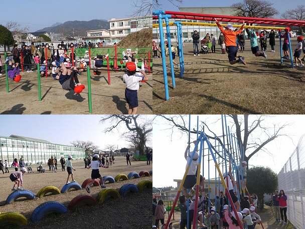 遊具を使った運動