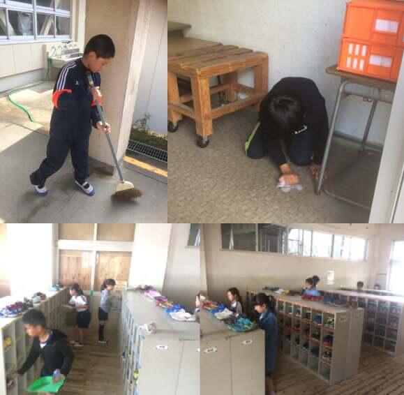 家庭訪問期間中のそうじ