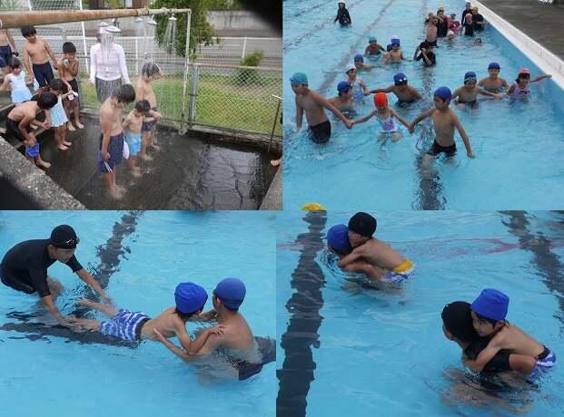 ５年生とぱんだ組の合同水泳