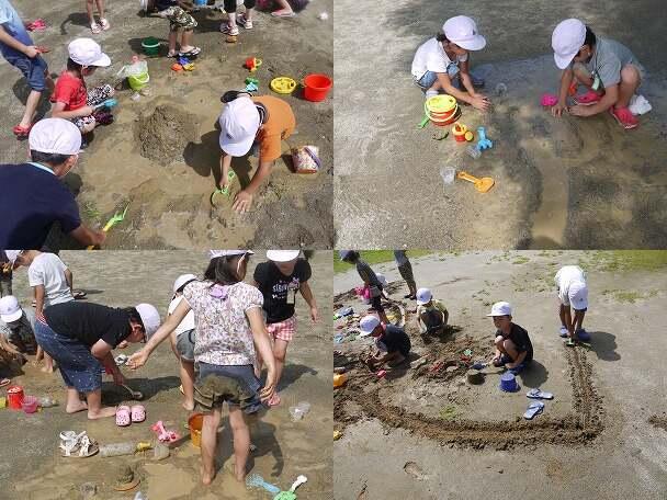 土と水で遊ぼう