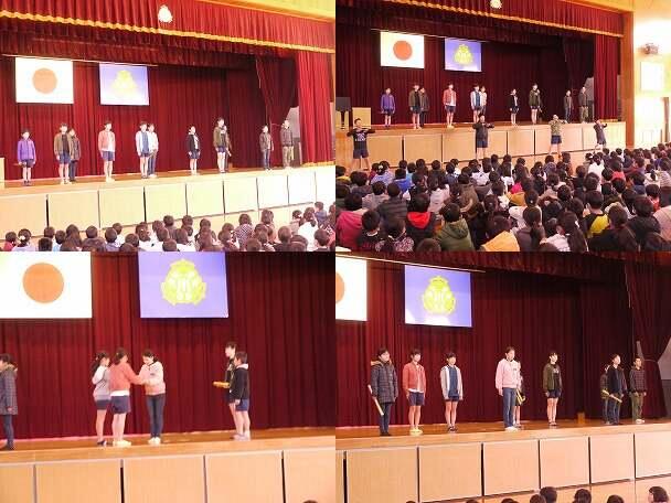 ６年生から５年生への引継ぎ式